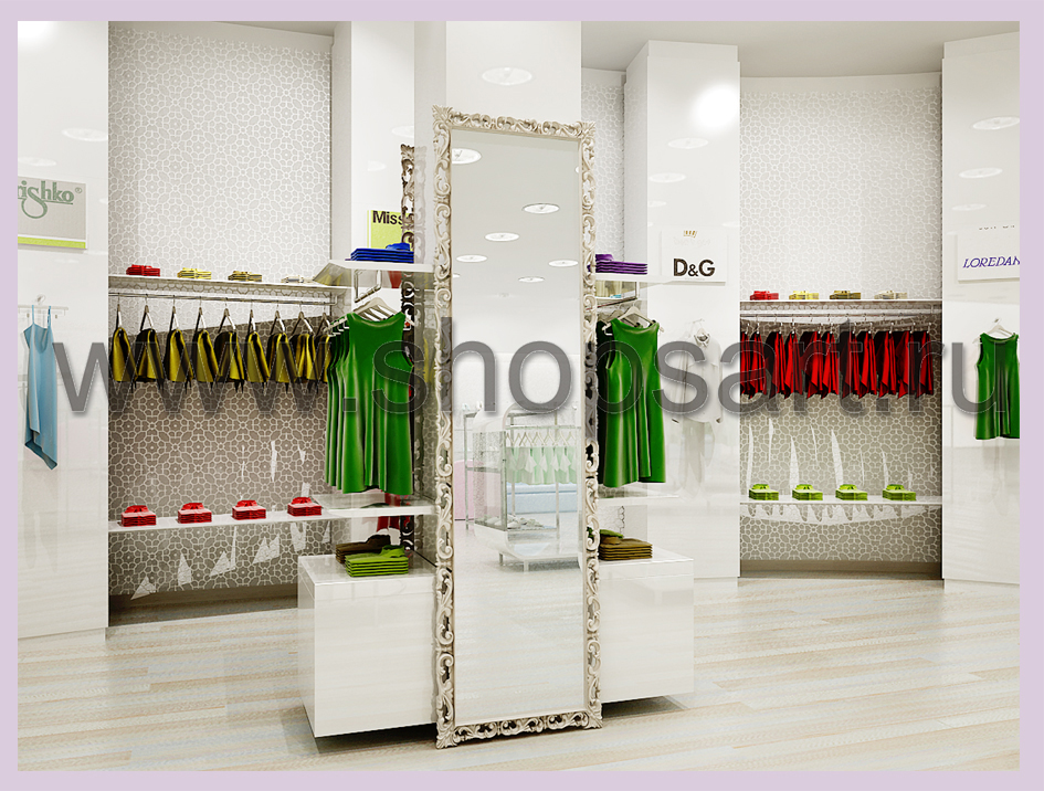 3D визуализация дизайн-проекта детского магазина “ВИННИ” в ТЦ “ЮНИМОЛЛ”