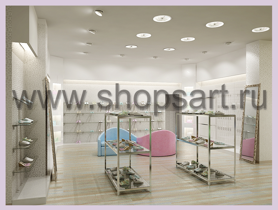 3D визуализация дизайн-проекта детского магазина “ВИННИ” в ТЦ “ЮНИМОЛЛ”