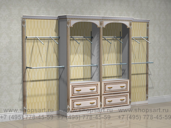 Стеллажи пристенные с навеской Элит Голд