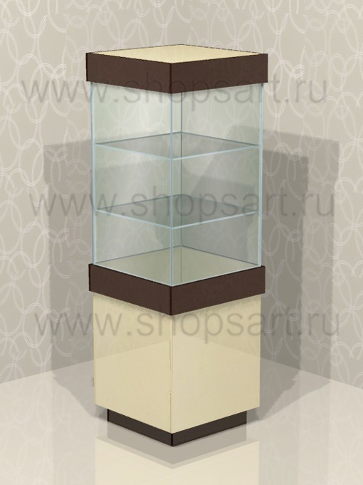 Витрина островная стеклянная 2050х680х680мм.