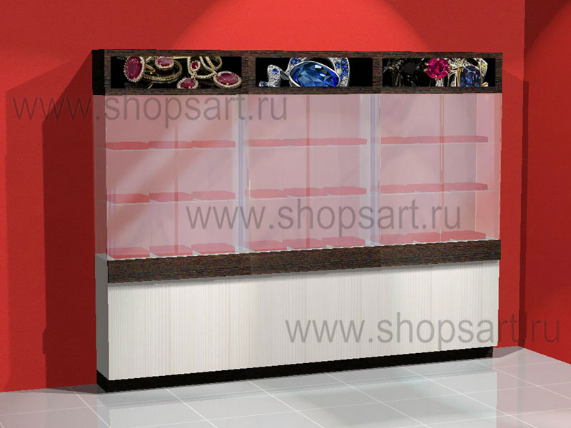 Шкаф стеклянный для ювелирных изделий
