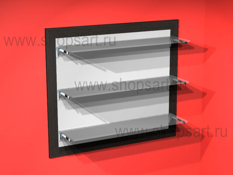 Панель настенная с полками (стекло) в раме