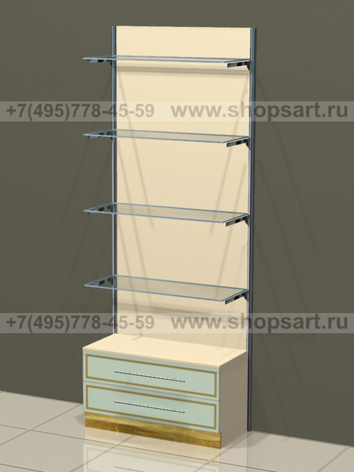 Торговое оборудование для детских магазинов стеллаж пристенный Винтаж