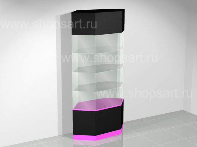 Витрина угловая