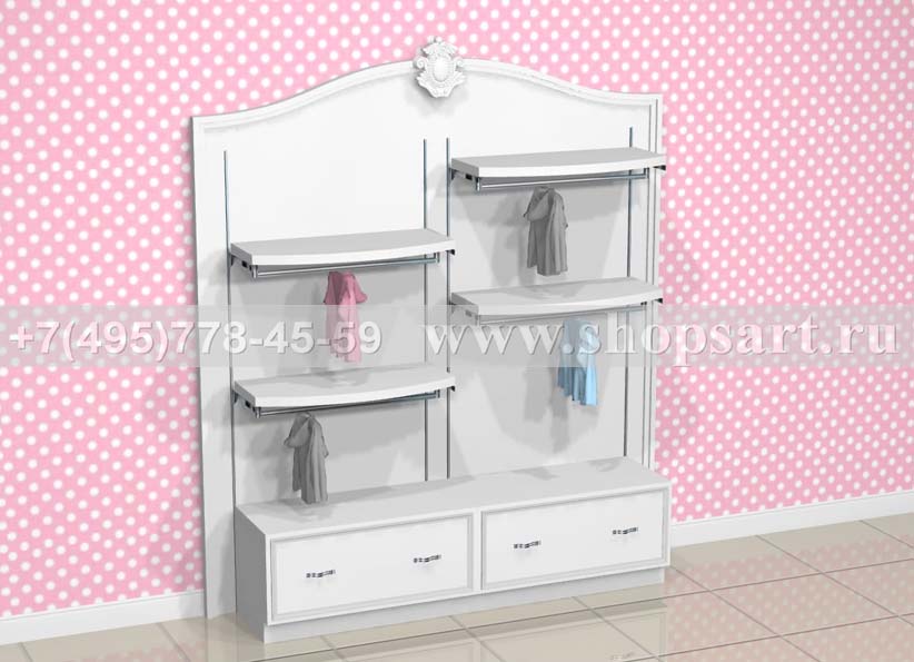 Торговая мебель стеллаж для одежды Монализа