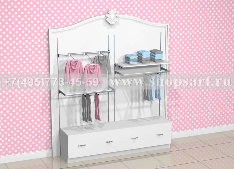 Классический стеллаж для одежды Монализа