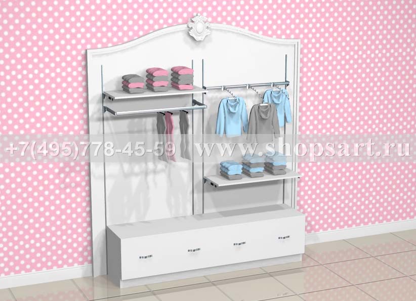 Торговое оборудование для детских магазинов стеллаж Монализа