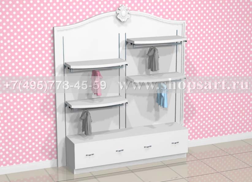 Торговое оборудование стеллаж для одежды Монализа