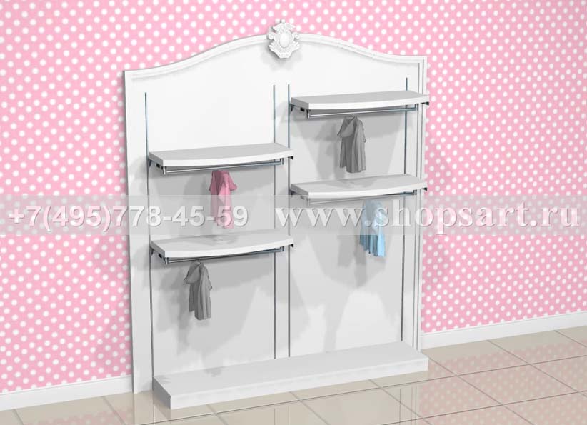 Стеллаж для одежды с подиумом полками Монализа