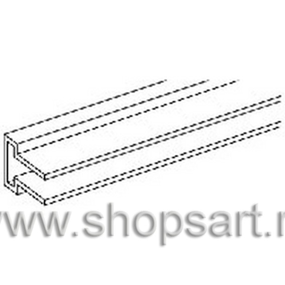 Профиль алюминиевый горизонтальный для крепления кронштейнов.
