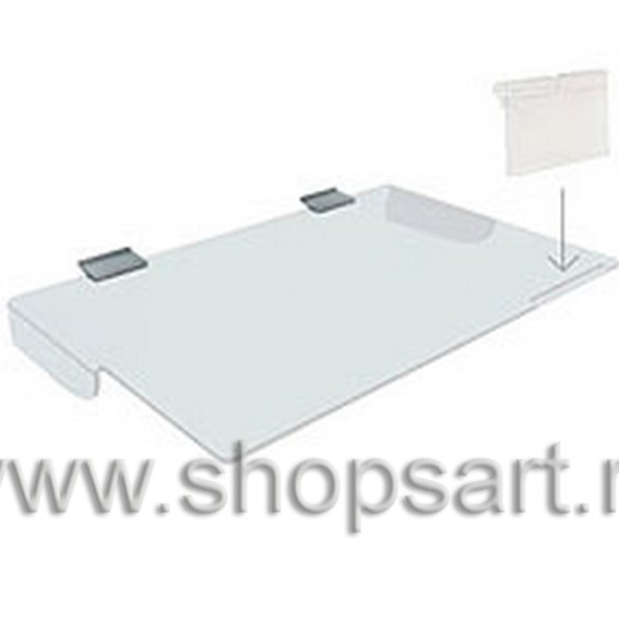 Полка акриловая под ценникодержатель DRA.