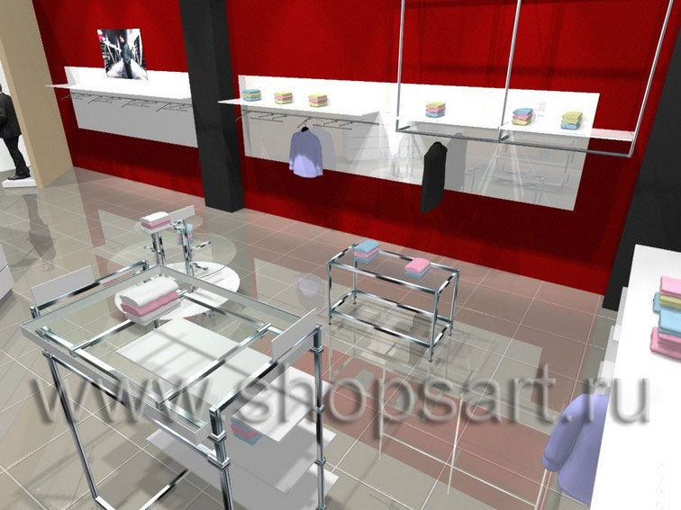 Торговое оборудование коллекции МИНИМАЛИЗМ для магазинов одежды Торговое оборудование МИНИМАЛИЗМ для магазинов одежды