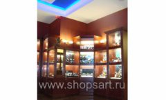 Торговое оборудование для ювелирного магазина Октябрь Зал часов Москва КОРИЧНЕВАЯ КЛАССИКА Фото 11