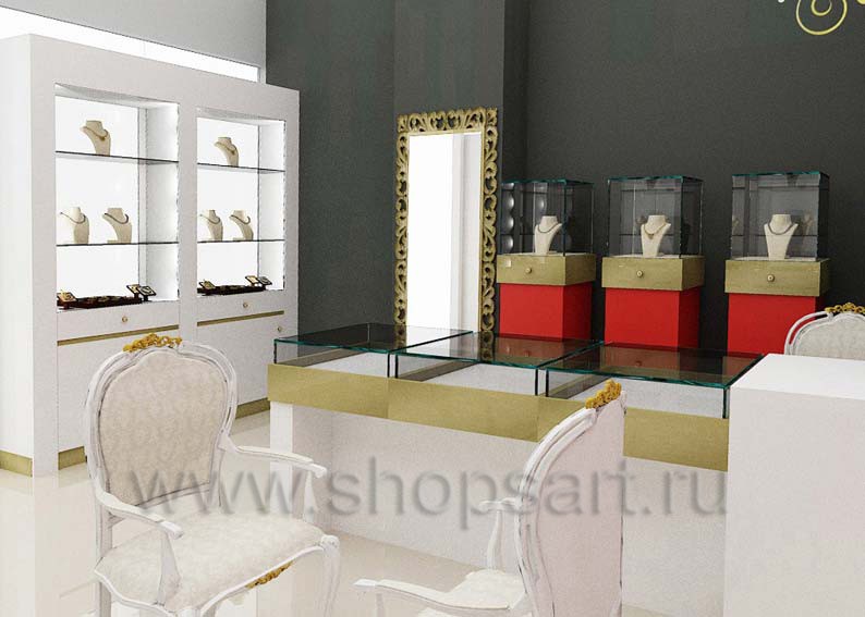 Торговое оборудование для ювелирного магазина СОВРЕМЕННЫЙ СТИЛЬ