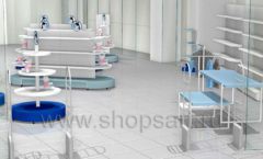 Дизайн интерьера сувенирного магазина Москвариум коллекция ЦВЕТНЫЕ МЕТАЛЛИЧЕСКИЕ СТЕЛЛАЖИ Дизайн 08