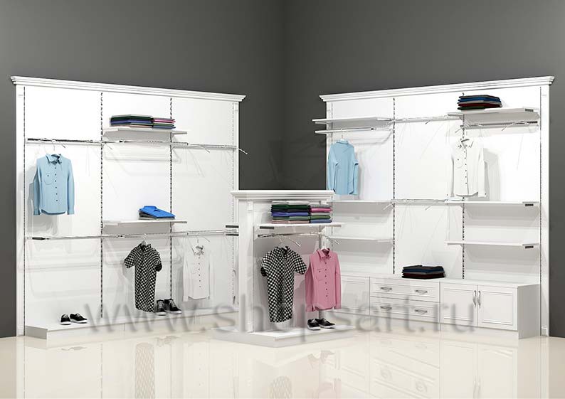 Торговое оборудование коллекции БЕЛАЯ КЛАССИКА для детских магазинов Торговое оборудование БЕЛАЯ КЛАССИКА для детских магазинов