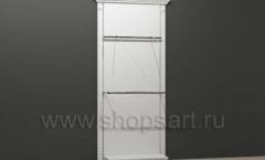 Стеллаж для магазина одежды торговый пристенный с кронштейнами и подиумом торговое оборудование БЕЛАЯ КЛАССИКА