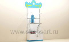 Мебель для детского магазина торговый стеллаж с накопителем под одежду для мальчиков торговое оборудование ПРИНЦЕСС