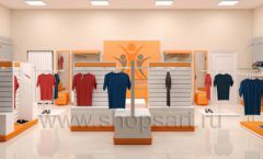Дизайн интерьера магазина спортивной одежды торговое оборудование АТЛАНТ Дизайн 02