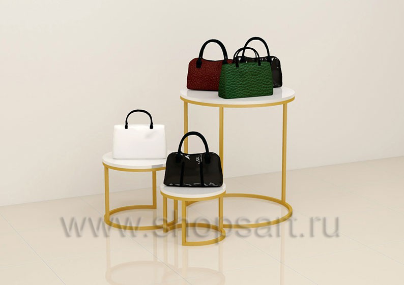 Стойки для магазина сумок круглые торговое оборудование ТИФФАНИ