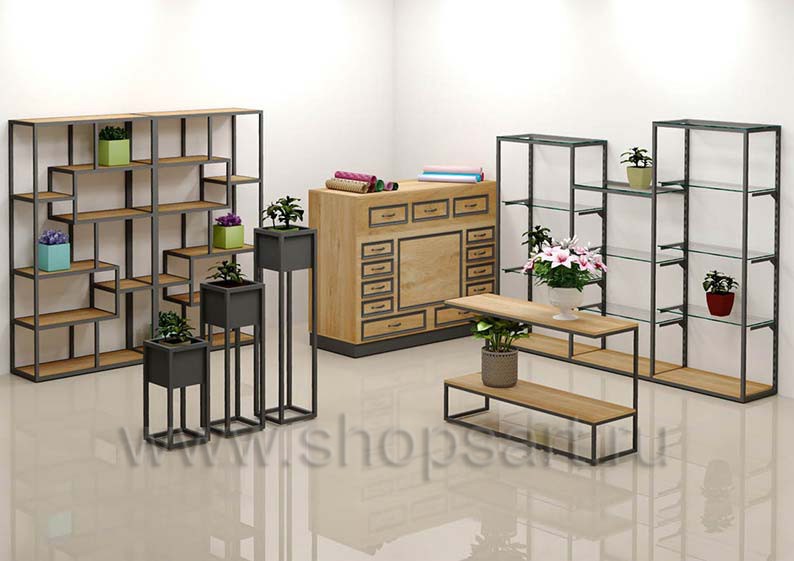 Торговое оборудование коллекции БУКЕТ для магазинов цветов Торговое оборудование БУКЕТ для магазинов цветов