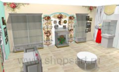 Дизайн интерьера 2 детского магазина Королевская вышивка коллекция ВИНТАЖ Дизайн 05