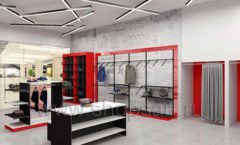 Дизайн магазина одежды коллекция торгового оборудования КРАСНАЯ ЛИНИЯ Дизайн 04