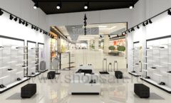 Дизайн интерьера магазина одежды и обуви Sbalo ТРК Европолис торговое оборудование ЧЕРНО БЕЛАЯ КЛАССИКА Дизайн 11