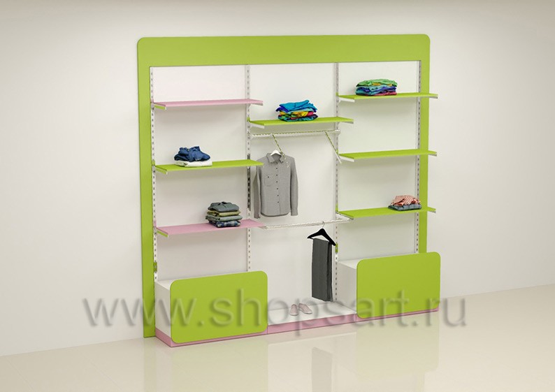 Блок торговых стеллажей торговое оборудование АКВАРЕЛИ