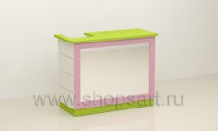 Стол для кассы с зеркальной вставкой торговое оборудование АКВАРЕЛИ