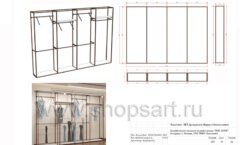 Дизайн проект магазина одежды ONE LOVE ТРЦ РИО торговое оборудование КЛАССИЧЕСКИЙ ЛОФТ Лист 15