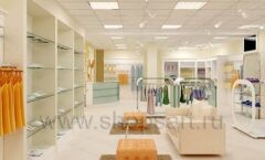 Дизайн интерьера магазина детской одежды Жирафа торговое оборудование БЕЛАЯ КЛАССИКА Дизайн 01