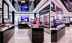 Дизайн интерьера магазина косметики торговое оборудование НАТУРЕЛЬ Дизайн 06