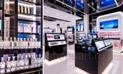 Дизайн интерьера магазина косметики торговое оборудование НАТУРЕЛЬ Дизайн 07