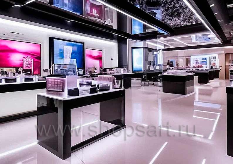 Дизайн интерьера магазина косметики