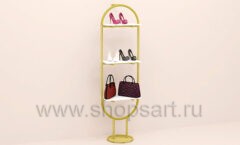 Стойка пристенная с полками торговое оборудование ЗОЛОТАЯ ЛИНИЯ